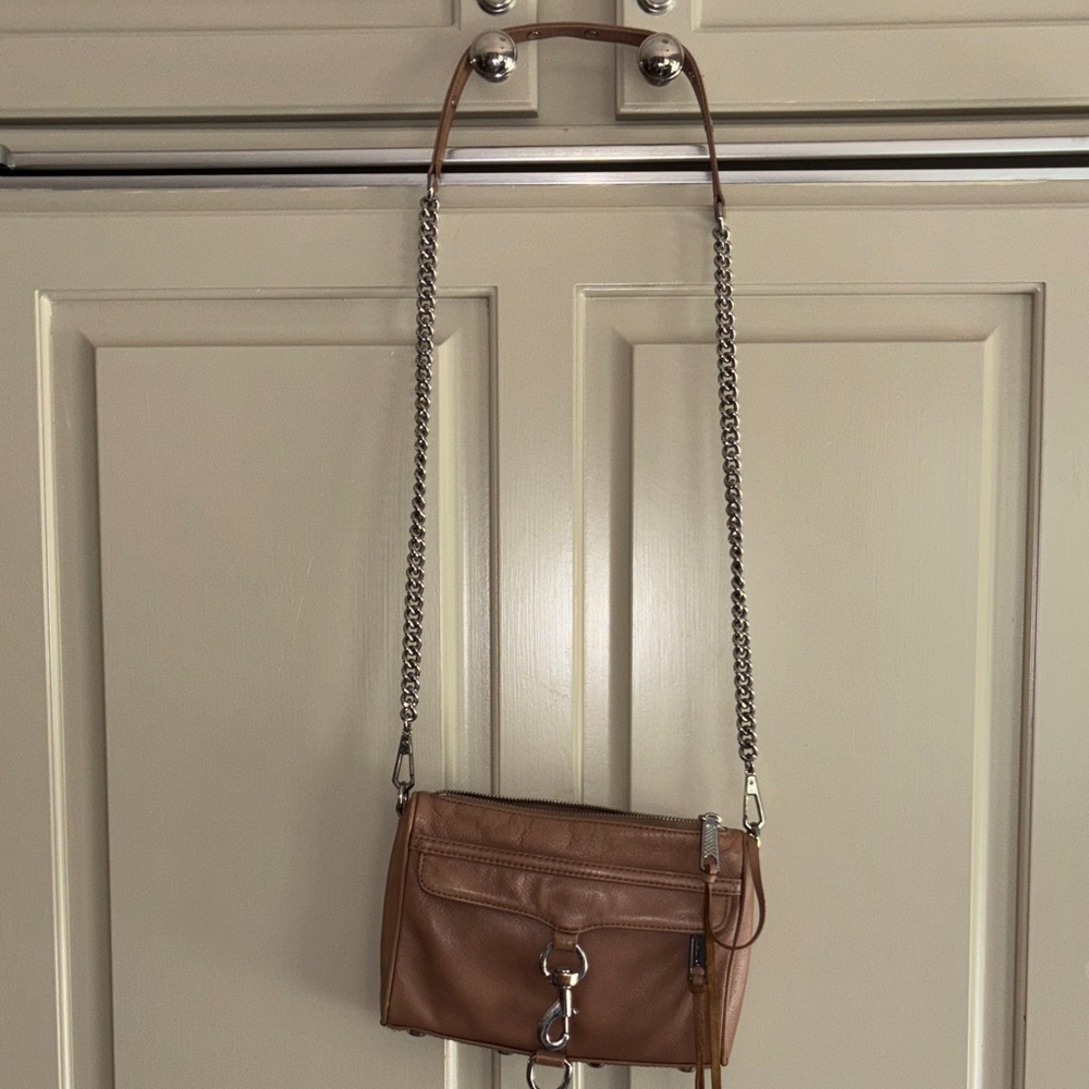 Rebecca Minkoff Tan Pebble Leather Crossbody Bag